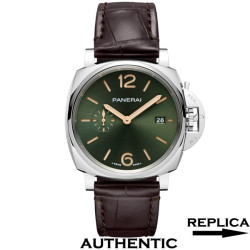 Super Clone Panerai Luminor Due PAM01329 42MM Green Dial Brown Leather Straps PA035