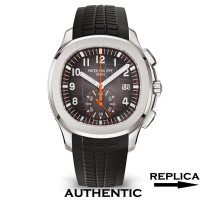 Top Clone Patek Philippe Aquanaut 5968A-001 Swiss Made Watch Black Dial 42.2MM PP007