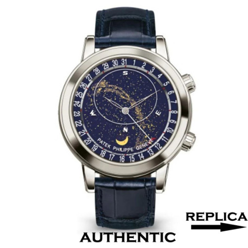 1:1 Clone Patek Philippe Celestial 6102P-001 Blue Dial 44MM PP033
