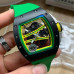 Super Clone Richard Mille RM61-01 Yohan Blake Limited Edition Black Ceramic Case Skeletonized Green Yellow Dial RM004