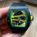 Super Clone Richard Mille RM61-01 Yohan Blake Limited Edition Black Ceramic Case Skeletonized Green Yellow Dial RM004