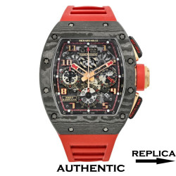 1:1 Clone Richard Mille RM011 Romain Grosjean Lotus F1 Carbon Rose Gold Case RM005