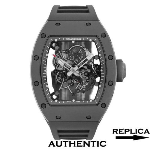 Best Clone Richard Mille RM055 Bubba Watson Black Ceramic Case RM011