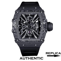 Super Clone Richard Mille RM12-01 Black Carbon Case Skeletonized Dial RM014