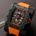 Super Clone Richard Mille RM21-01 Tourbillon Aerodyne Green Carbon Case RM021