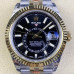 Super Clone Rolex Sky-Dweller m326933-0005 Two-Tone Yellow Gold 42mm Black Dial Men‘s Watch RSK011