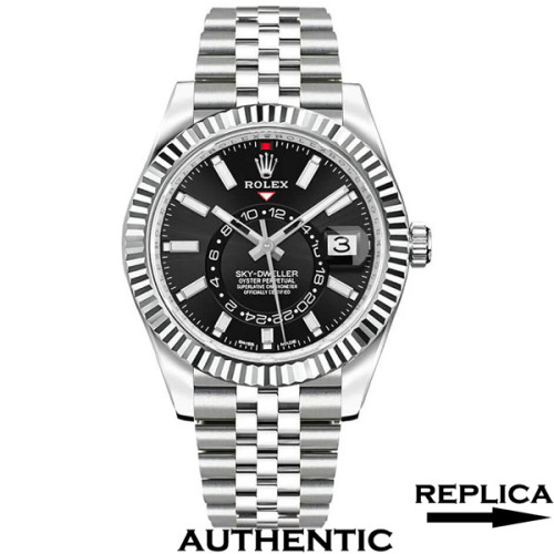 Super Clone Rolex Sky-Dweller m326934-0006 Black Dial 42mm Stainless Steel Men‘s Watch RSK015