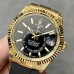 Super Clone Rolex Sky-Dweller m336238-0002 Yellow Gold Black Dial Rubber Straps 42mm Men’s Watch RSK019