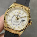 Super Clone Rolex Sky-Dweller m336238-0003 Yellow Gold White Dial Rubber Straps 42mm Men’s Watch RSK020