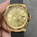 Super Clone Rolex Sky-Dweller m336238-0001 Yellow Gold Champagne Dial Rubber Straps 42mm Men’s Watch RSK021