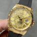 Super Clone Rolex Sky-Dweller m336238-0001 Yellow Gold Champagne Dial Rubber Straps 42mm Men’s Watch RSK021