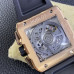 Super Clone Hublot Square Bang Unico Chronograph 18k Rose Gold Case Ceramic Bezel HB017