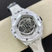 1:1 Clone Hublot Big Bang UNICO Sang Bleu II White Ceramic Case Skeleton Dial HB018