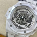 1:1 Clone Hublot Big Bang UNICO Sang Bleu II White Ceramic Case Skeleton Dial HB018