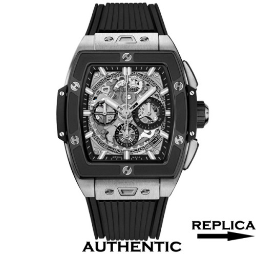 Super Clone Hublot Spirit of Big Bang Chronograph 42MM Titanium Case Black Ceramic Bezel HB029