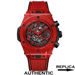 Super Clone Hublot Big Bang UNICO Red Magic Chronograph 45mm Ceramic Case Skeleton Dial HB033