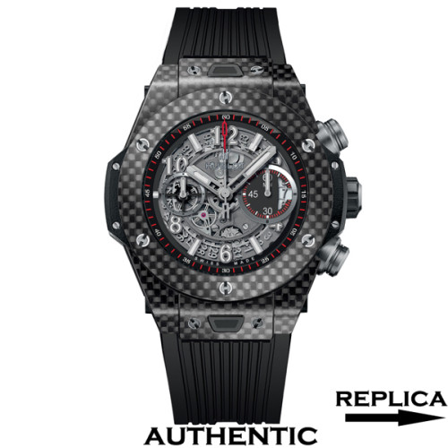 Super Clone Hublot Big Bang UNICO Chronograph 45mm Carbon Fiber Case Skeleton Dial HB038